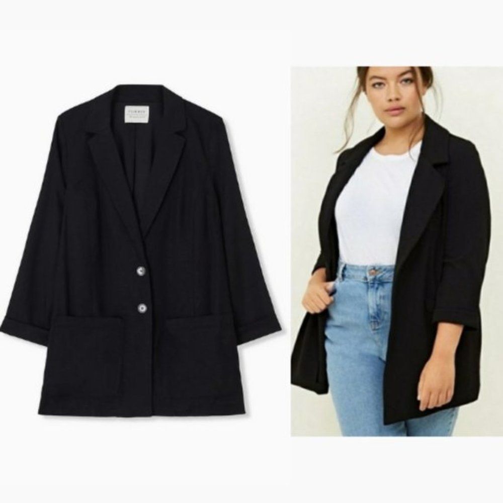 NWT Torrid Black Linen Blazer | 0 / 12